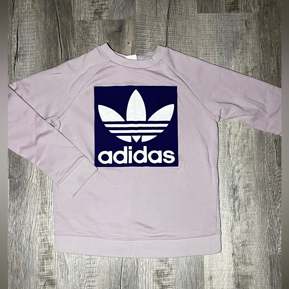 Adidas Originals Trefoil Sweatshirt - Size Medium, Lilac Purple